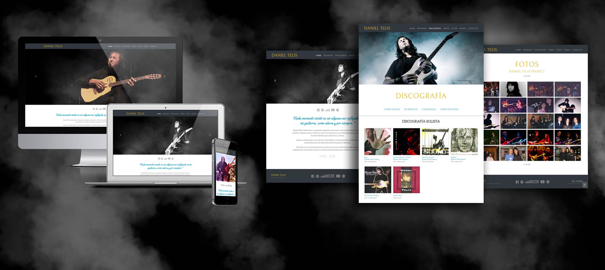 Diseño de página web para Daniel Telis.