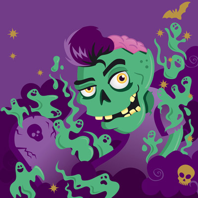 Ilustración para etiqueta de cerveza Cruz Diablo.