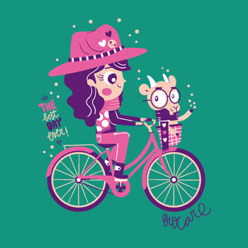 Ilustración de estampa para Giocare.