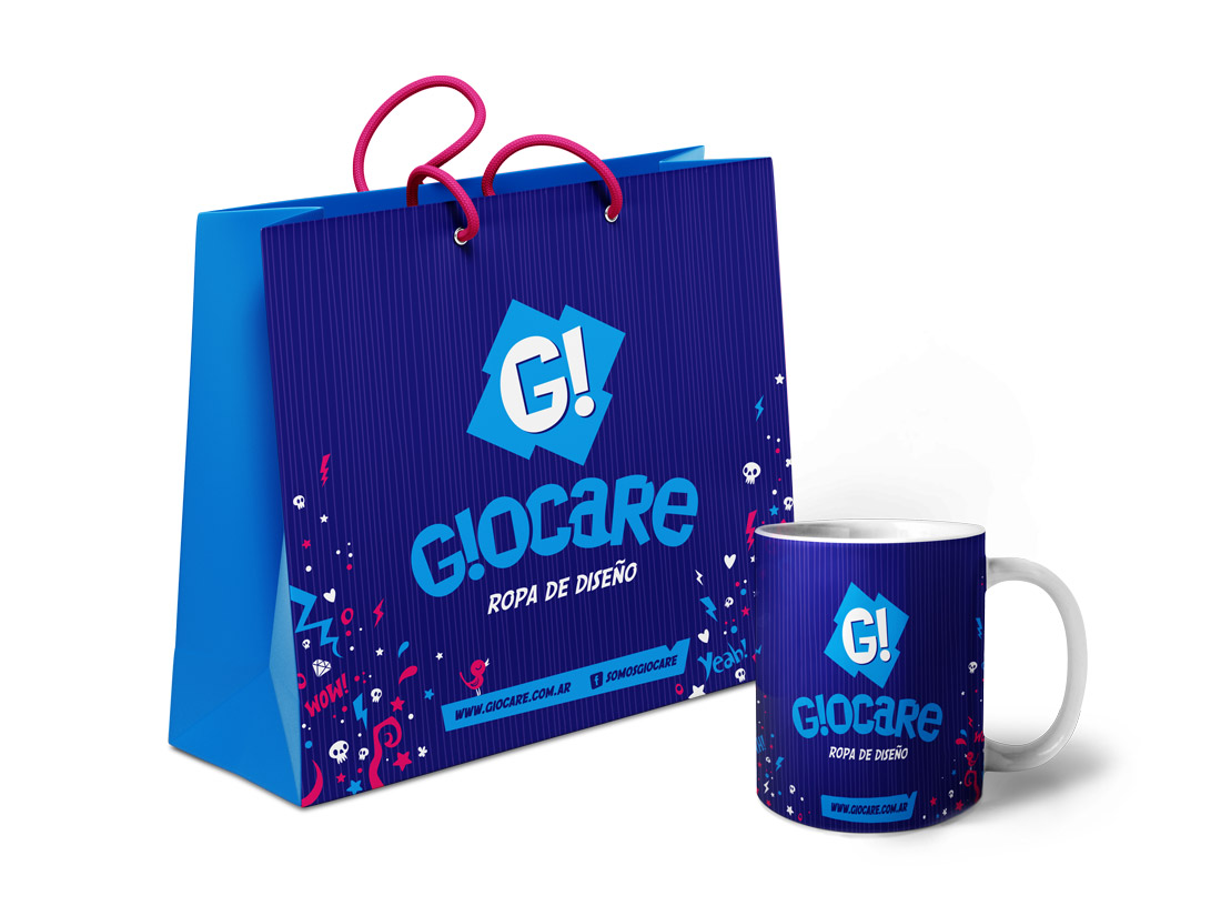Bolsa y taza Giocare.