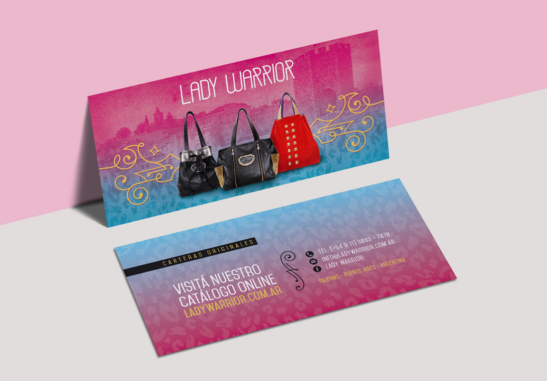 Diseño de flyer promocional para Lady Warrior.