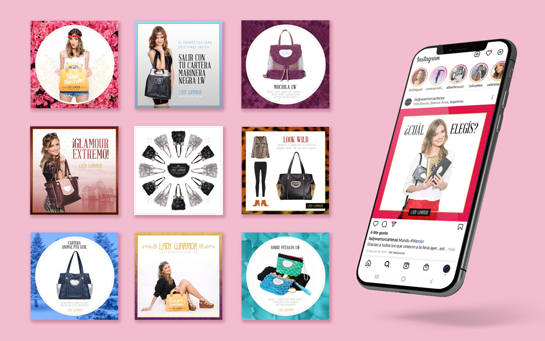 Diseño para redes sociales de Lady Warrior.