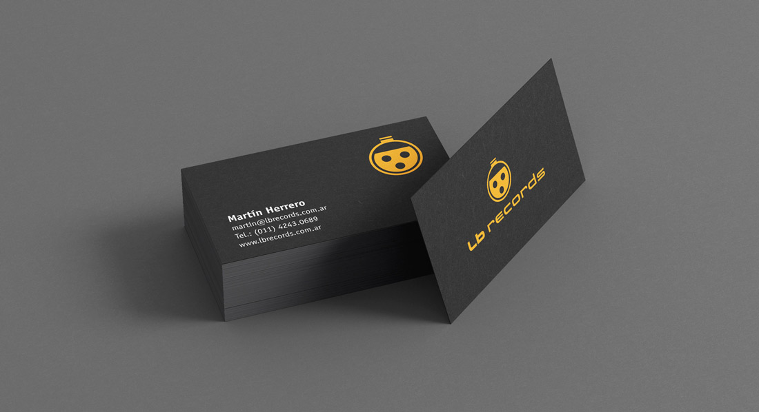 Diseño de tarjetas para Estudio Lb records.