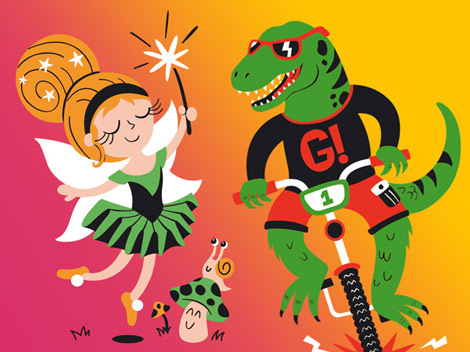 Ilustración para estampa de Indumentaria Infantil Giocare.