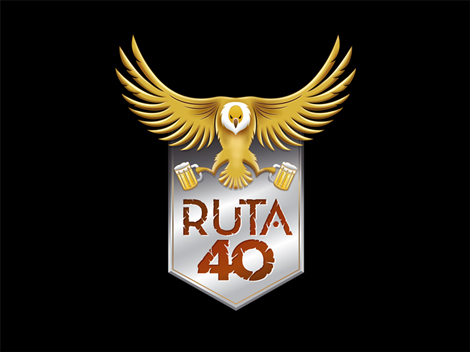 Diseño de logo e isotipo para Cerveza Ruta 40.