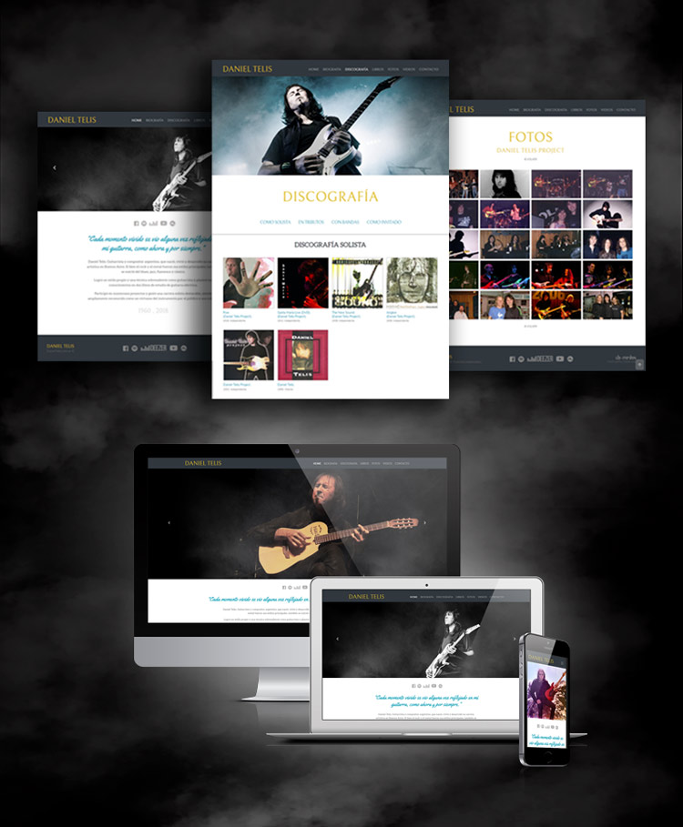 Diseño y programación de página web Homenaje a Daniel Telis.