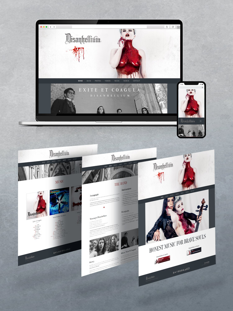 Diseño y programación de página web para Disanhellium.