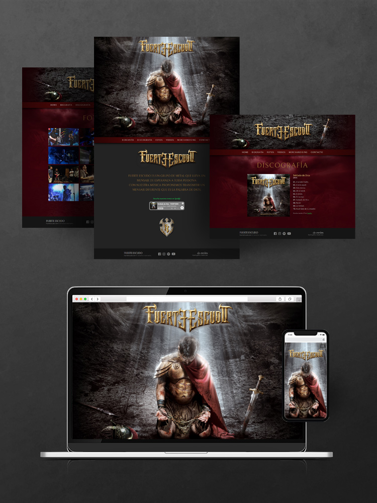 Diseño y programación de página web para Fuerte Escudo.
